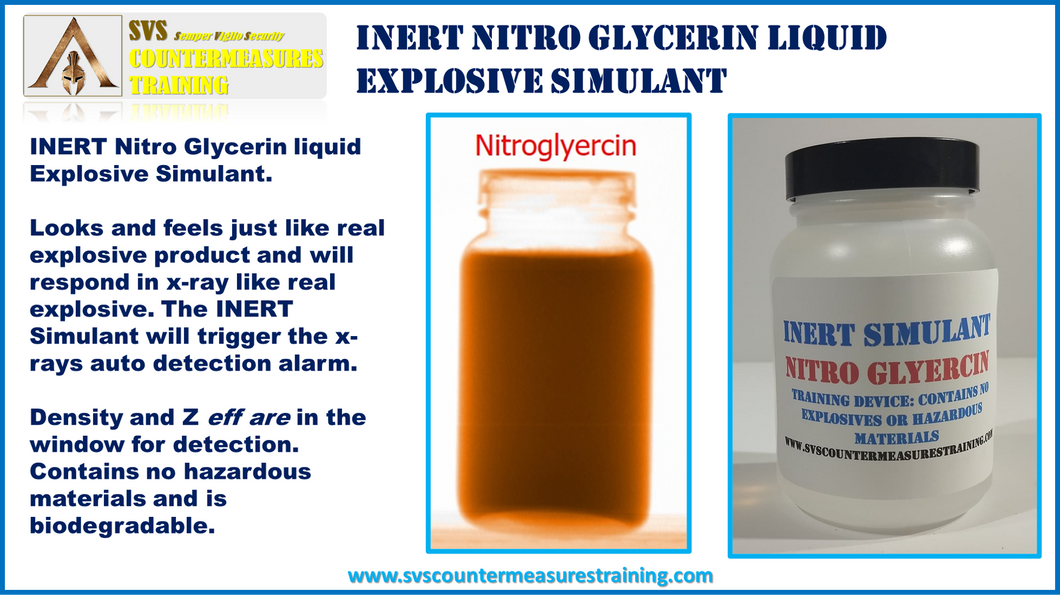 Inert Nitroglycerin Liquid  X-Ray Accurate Explosive Simulant