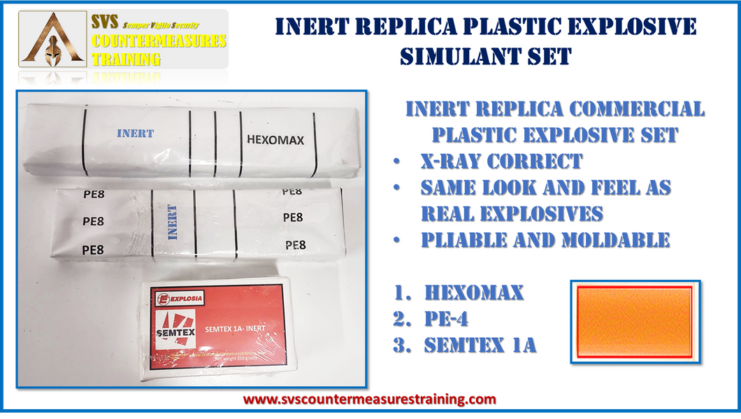 INERT Replica Plastic explosive simulant sample set