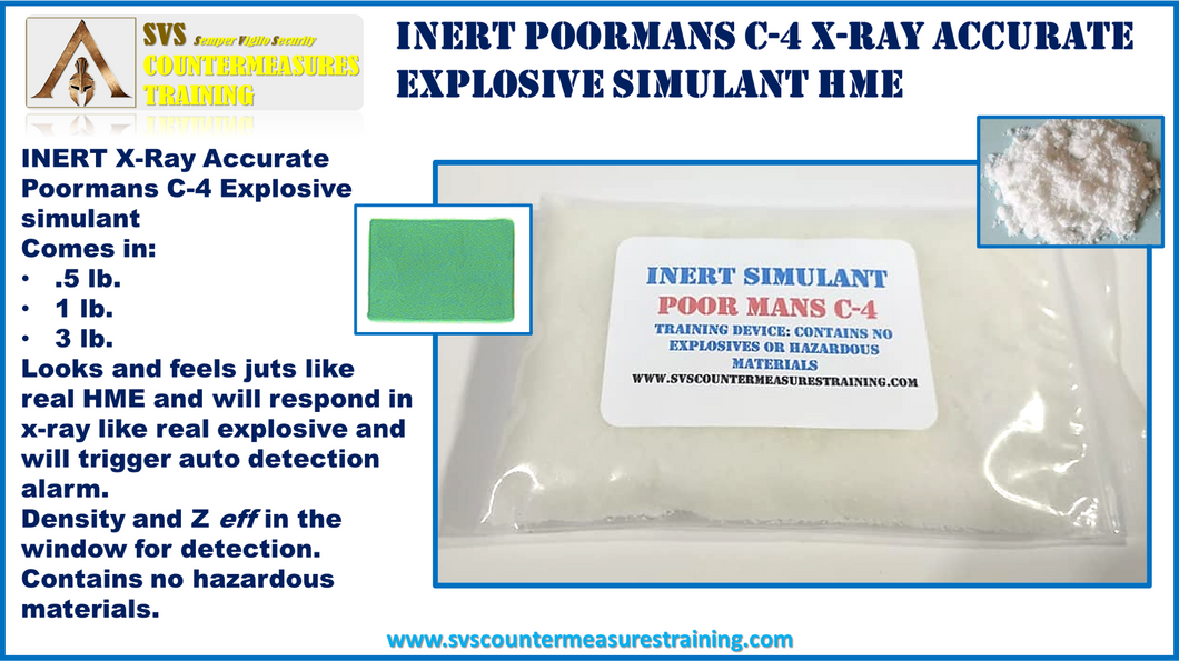 Inert Poor-mans C-4 HME  X-Ray Accurate Explosive Simulant