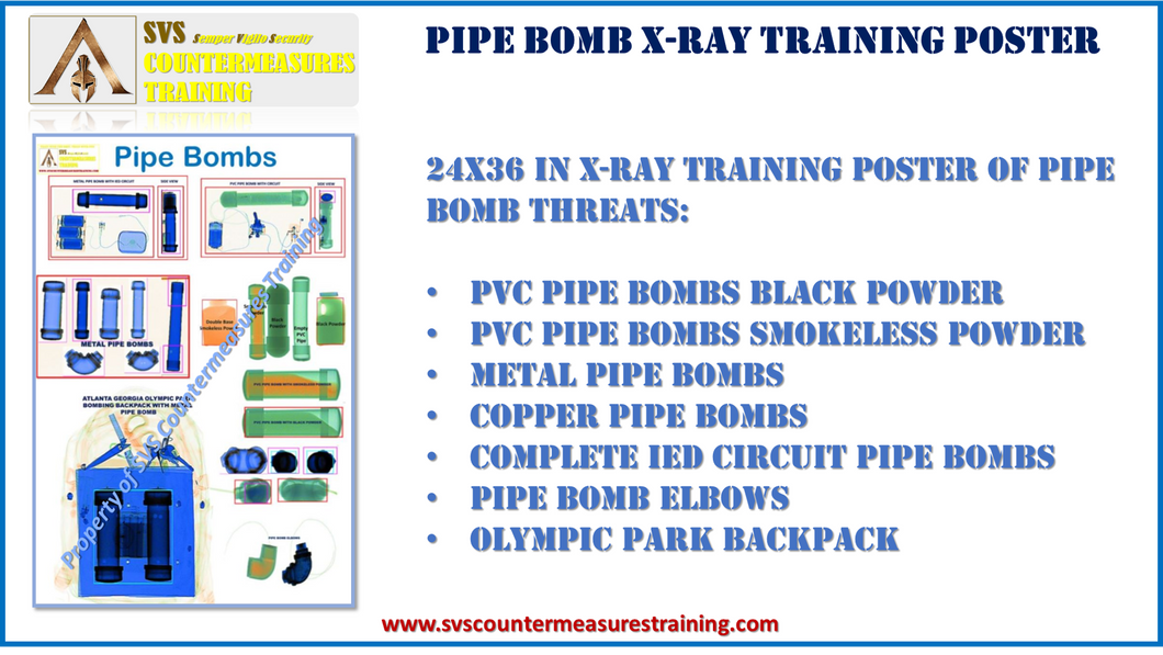 Pipe Bomb Threat X-Ray Training Poster