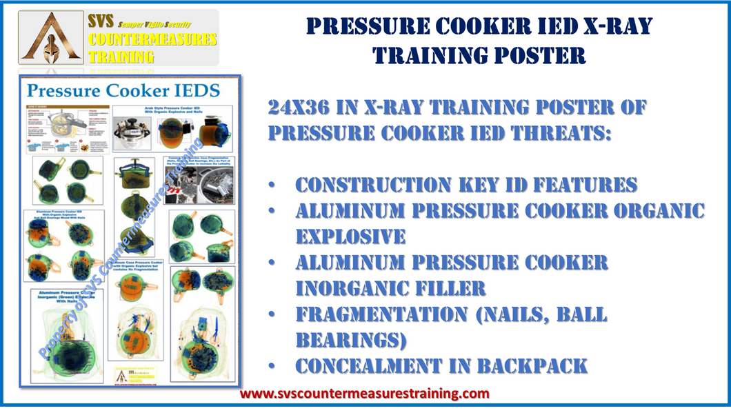 Pressure Cooker IED Threat X-Ray Training Poster