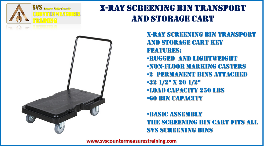 X-Ray Screening Bin Transport and Storage Cart
