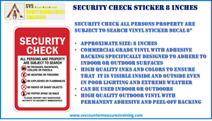 Security Check Required Sticker