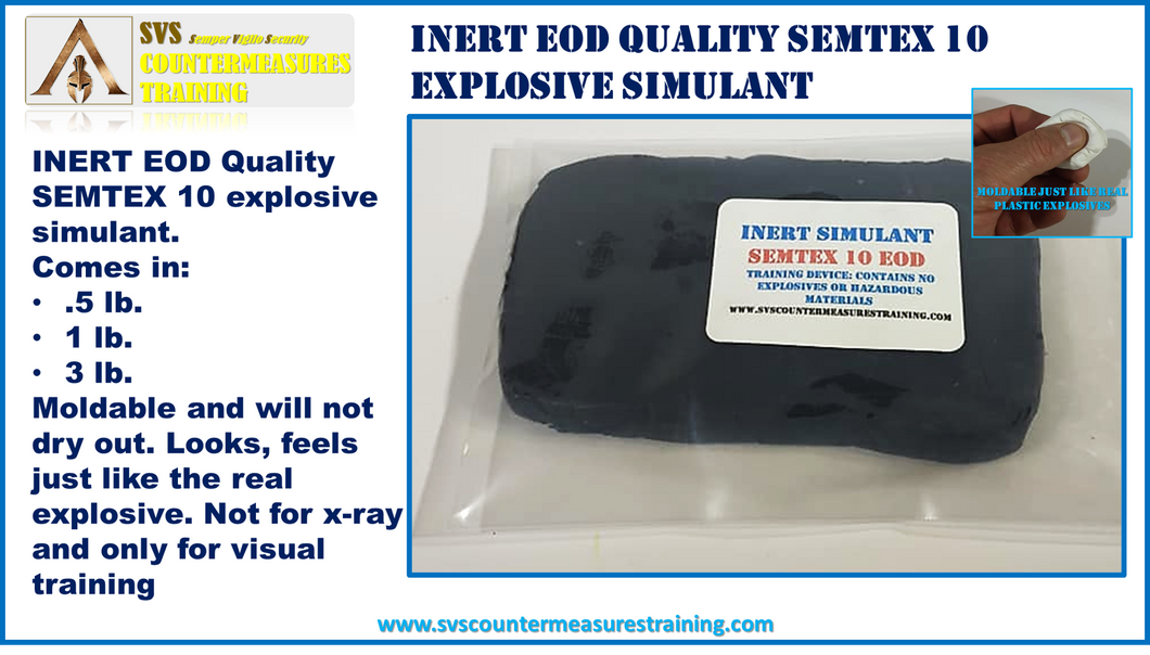 INERT Semtex 10 Explosive Simulant EOD