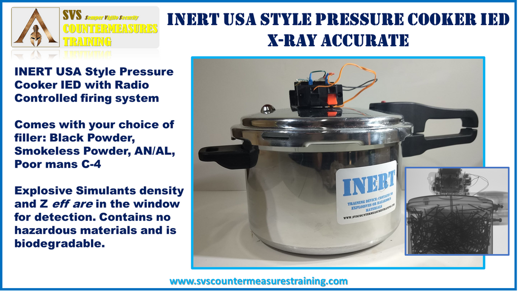 INERT USA Style Pressure Cooker IED with choice of filler