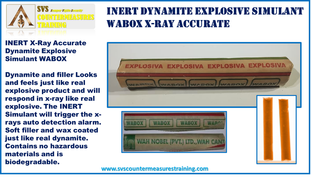 Inert Dynamite Explosive Simulant WABOX x-ray